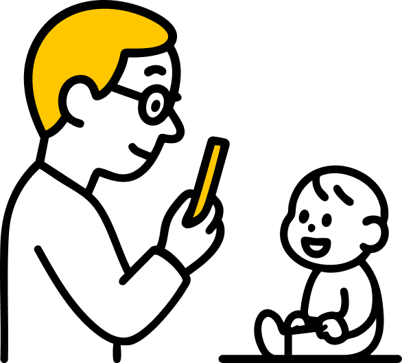 お父さんも秒で