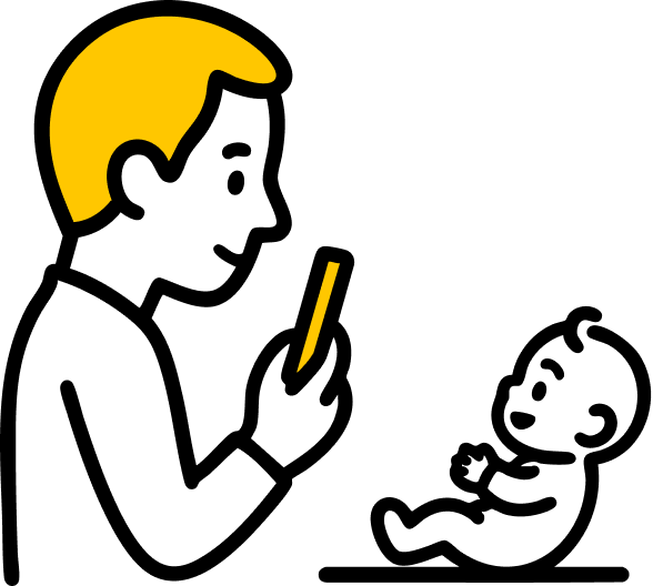 お父さんも秒で